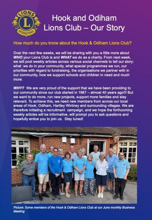 HO&HW Lions Club Articles Intro HO&HW Lions Club Articles Intro